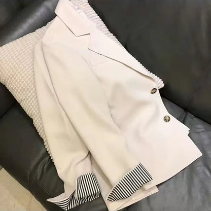 Casual Blazer for Women Korean Elegant Office Ladies Single Breasted Suit Jacket Y2K Autumn Loose Streetwear All Match Outerwear.