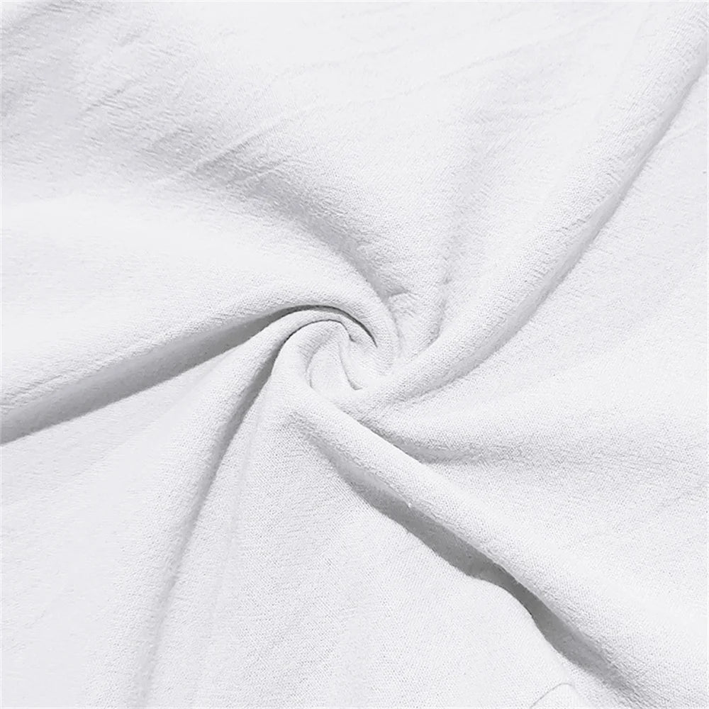 Autumn New Men's Cotton Pants Solid Color Button Drawstring Design Casual Loose Fit Cozy Trousers Simple Style Long Pants.