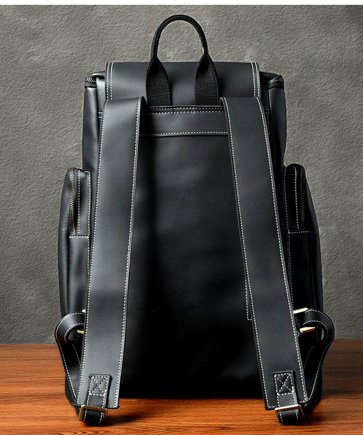 Vintage Crazy Horse Echtes Leder Rucksack Männer Leder Bagpack Klettern Rucksack männlichen Große Wandern Rucksack M814