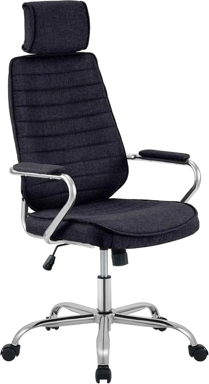 CLP Bürostuhl ergonomisch Rako, Schreibtischstuhl höhenverstellbar drehbar Stoffbezug, Backrest mit Kopfstütze