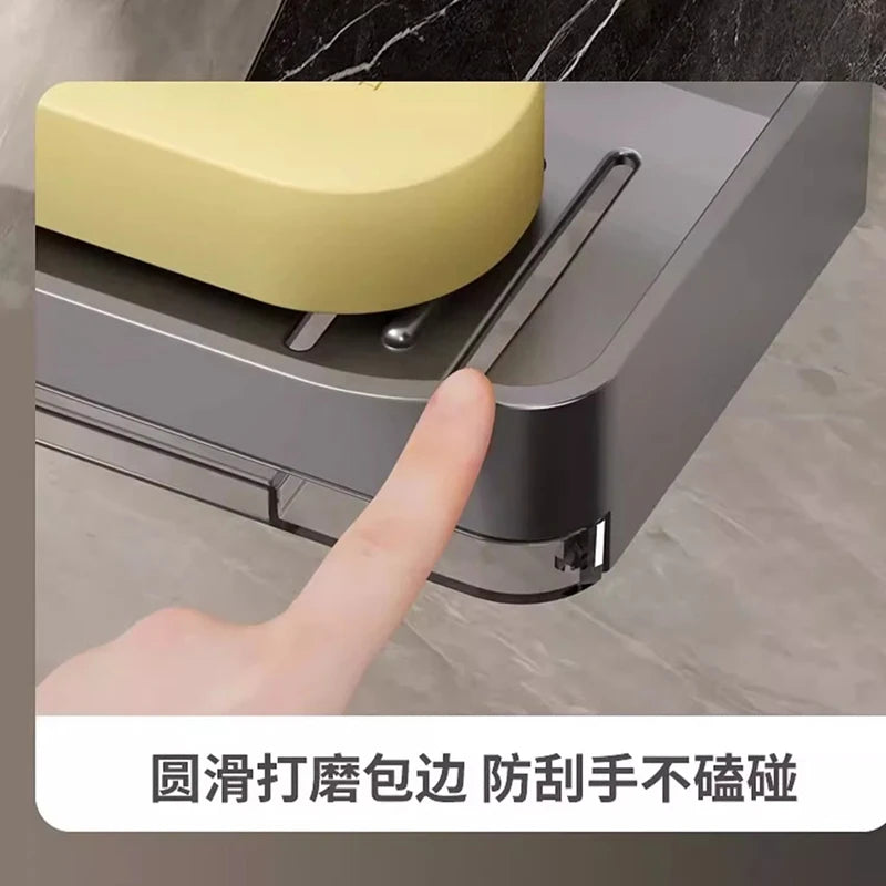 Moderne Badezimmer-Seifenschale zur Wandmontage ohne Wassersammlung, neue Balkon-Seifenkiste, Aufbewahrungsregal für den Haushalt