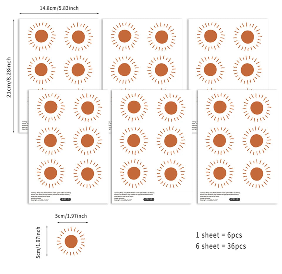 Boho Hearts Creative Wall Sticker For Children Baby Girls Boys Room Nursery Wall Art Decals Vinyl Mural Kids Bedroom Home Decor.