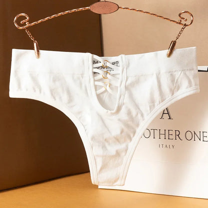 Women's Sexy Panty Seamless Thong Female Intimate Clothes Low Rise Comfort Underwear Lady's Soft Underwear Solid Color Lingerie.
