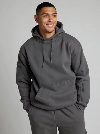 2025 Fitness Workout Outfits Autumn Winter Women Man Tracksuit Sport Pocket Sweatshirt Hoodies Sweatpants 2 Two Piece Set Lover