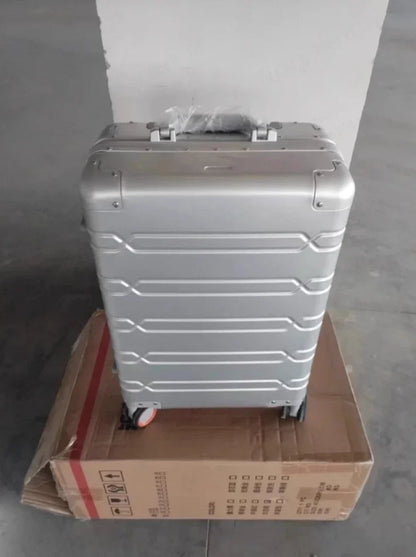 Trolley-Koffer mit großer Kapazität, Reisetasche, Reise-Koffer aus Aluminium-Magnesium-Legierung, Business-Rollgepäck