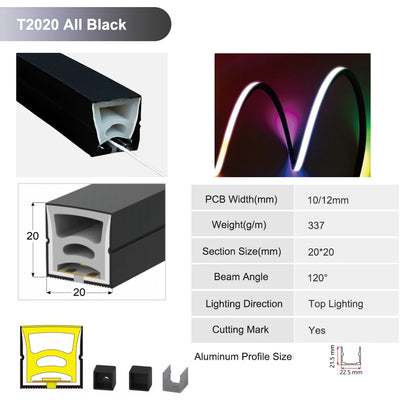 Waterproof Silicone Neon Cover Tube Flexible Soft Silica Gel for WS2811 WS2812B 5050 COB LED Strip Light Multiple Length 1m-5m.