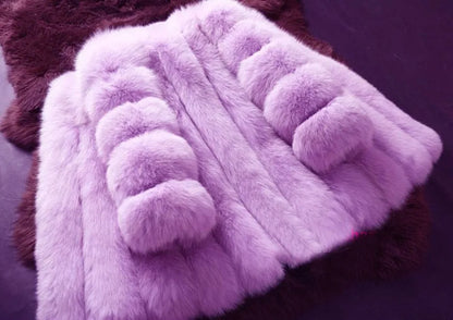 Herbst Faux Pelz Jacken für Frauen Lange Puff Sleeve Frau Mantel Solide Kurze Wärme Oberbekleidung Klausel Damen Elegante Streetwear