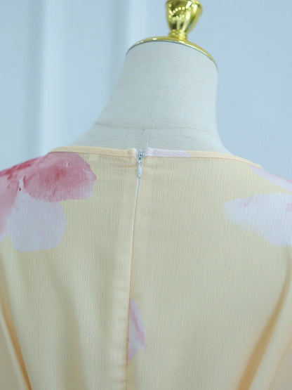 Muslim Women Dubai Abaya luxury Flower Print Long Dress Kaftan Ramadan Robe Femme african Maxi dresses Islam Clothing Kebaya.