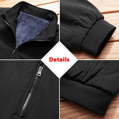 New Thicken Winter Jackets for Men's Winter Coats Warm Fleece Inner Jacket Men Business Stand Collar Parkas Man Outerwear L-3XL.