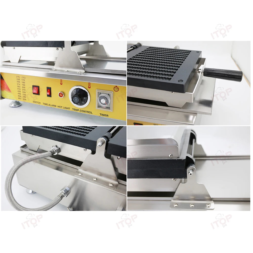 ITOP WF-CP Commercial Biscuit Stick Waffle Machine Chips Threaded Fries Shape Waffle Maker Cooking Maker Ideal for Street Food.