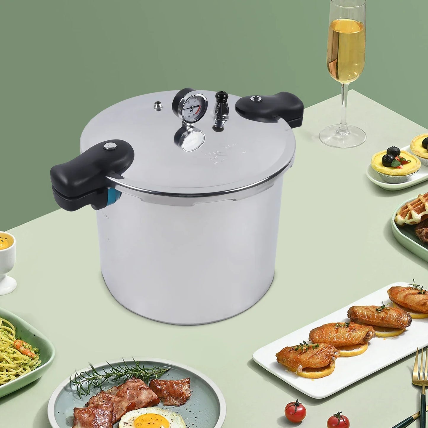 Thickened Explosion-proof Pressure Cooker 23 Quart Kitchen Pressure Canner Cookware 90kpa HOT.