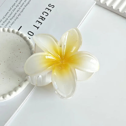 New Hawaiian Gradient Hair Clips Women Flower Hair Claws Shark Hairpins Vacation Beach Style Hairpins Hair Accessories.