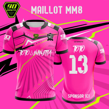 2025 New Summer Men's T-Shirt Maillot 90 Minute Toto & Ninetta Double Side Print Short Sleeve Oversize Breathable Quick Dry Tops.