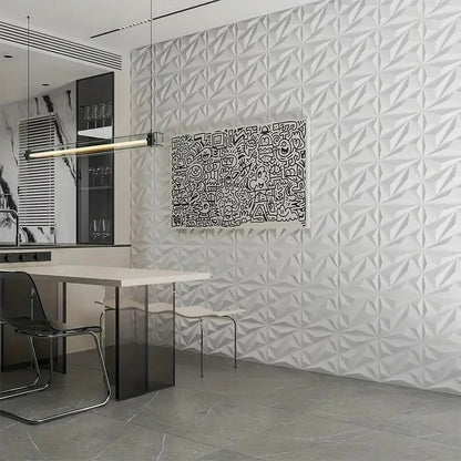 KUUJOJO 3D textured wall panel for indoor wall decoration, suitable for living room, hall, bedroom, hotel, office, send tape
