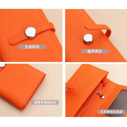 Genuine Leather Wallet Women Long Clutch Fashion Luxury Brand Ladies Purses Card Holder Zipper Coin Pocket High Quality Billfold.