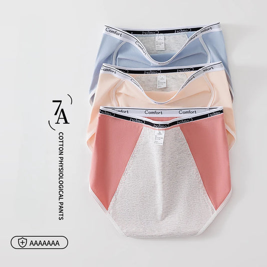Physiological Pants Women's Briefs Menstrual Period Anti-side Leakage Cotton Crotch Large Size Plus Underwear Sanitary Pants.