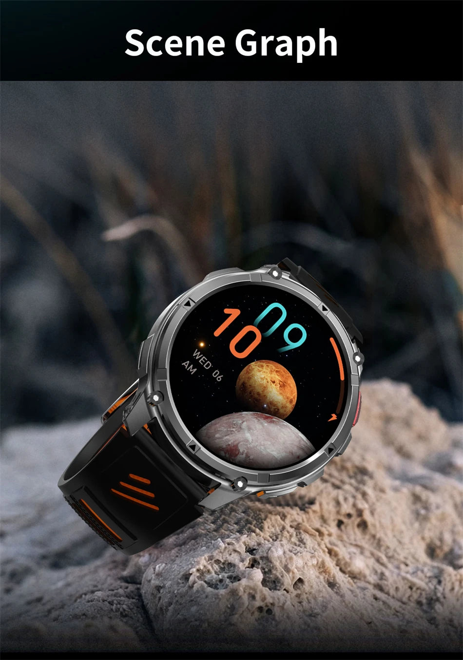 2025 New Military T-Rex 3 Smart Watch Men 1100mAh Battery AMOLED  IP68 Waterproof Outdoor Compass Bluetooth CallSport Smartwatch