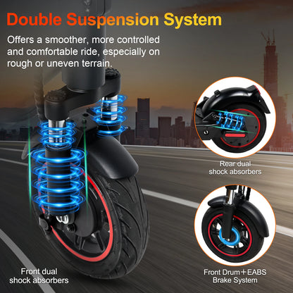 Electric Scooter For Adults Max Speed 35Km/h Electric Scooter 500W (Peak 750W ) Adult Scooter Electric Kick Scooter.