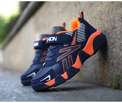 Four Seasons Leather Kids Shoes Non Slip Outdoor Children Walking Sneakers Casual Boys Sport Tennis Size 28-39.