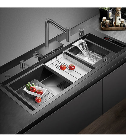 ASRAS 11550 NJH Large Size Smart Purifying Kitchen Sink Handmade Step Sink Smart Purifying Kitchen Island Sinks