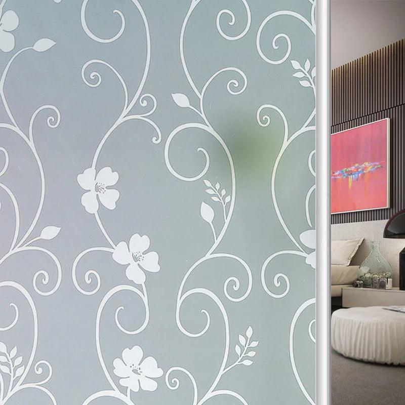 Frosted Self Adhesive Glass Window Film Privacy Protection Vinyl for Stained Glass Window Sticker Heat Insulation.