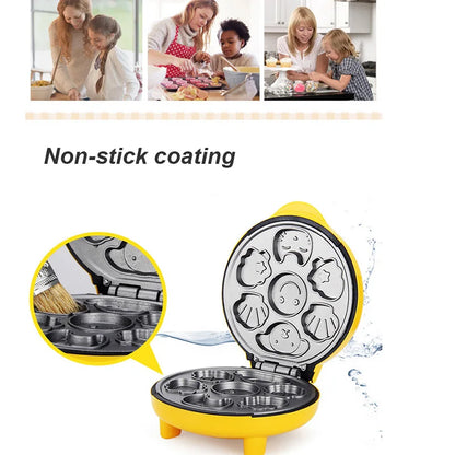 Mini Electric Walnut Cake Maker Automatic Nut Waffle Bread Machine Sandwich Iron Toaster Baking Breakfast Pan Oven 220V EU plug.