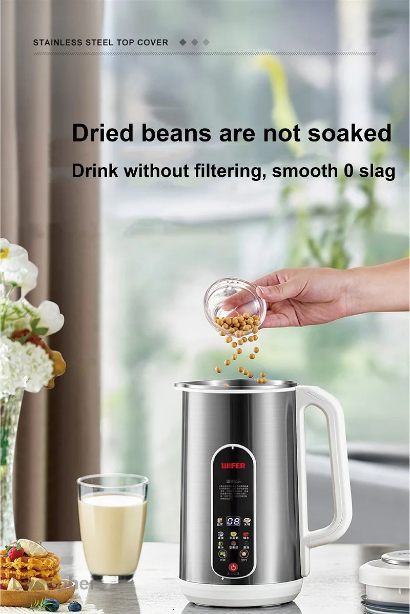 110V/220V Soy Milk Machine Electric Juicer Multifunctional Wall Breaking Machine Kitchen Auto Heating Rice Paste Machine 1200ml.