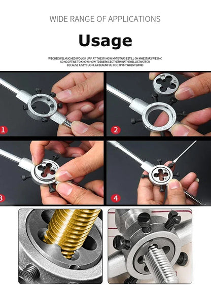 LOCO Rohrgewindeform, metrische runde Matrizen, G-Schneidwerkzeug für die rechte Hand, legierter Stahl, G1/16 G1/8 G1/4 G3/8 G1/2 G5/8 G3/4 G7/8 G1''
