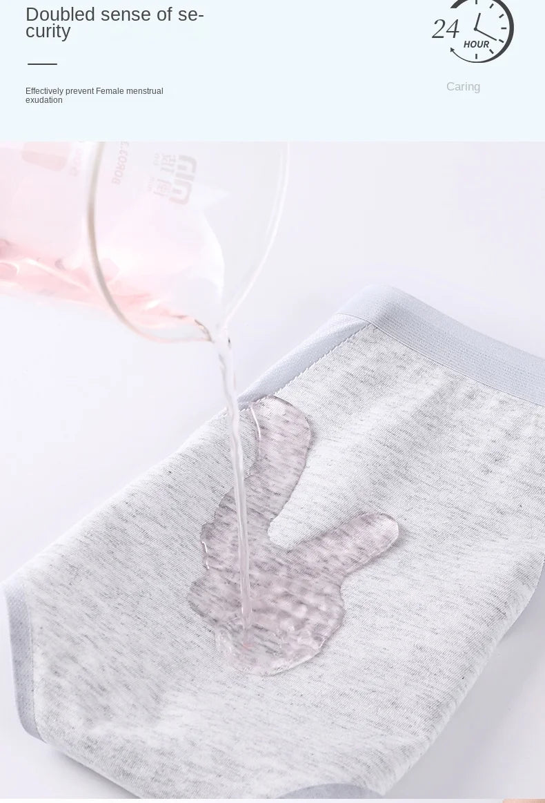 Menstrual Panties for Women Leak Proof Briefs Cotton Lingerie Absorbency Comfortable Physiological Underwear Period Underpants.