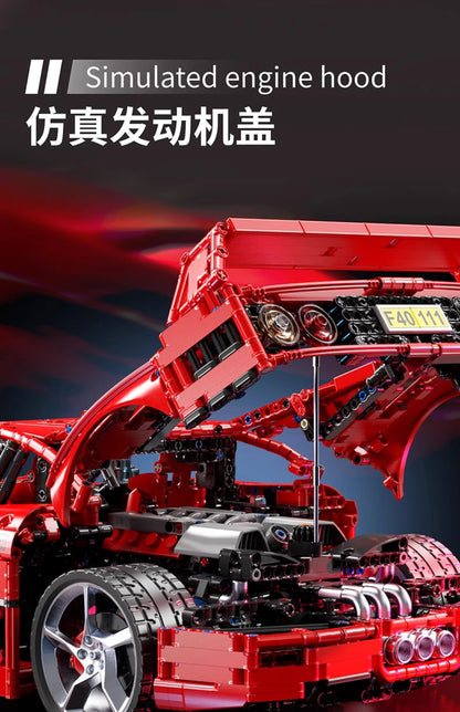 4026PCS Technical LOX Edition F40  Assembly MOC 140629 Building Block Car Supercar Model Adult High Difficulty Racing Toys