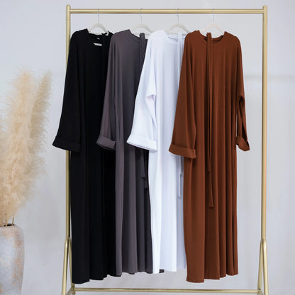 2023 Autumn Winter Knitted Dress Muslim Women Abaya Female Arabic Turkey Modest Dresses New Warm Long Robe Islam Clothing.