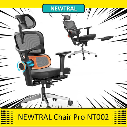 Newtral Stuhl Pro nt002 adaptive untere Rückenlehne ergonomischer Stuhl, verstellbare Armlehne Kopfstütze Fuß stütze, 4d Mesh