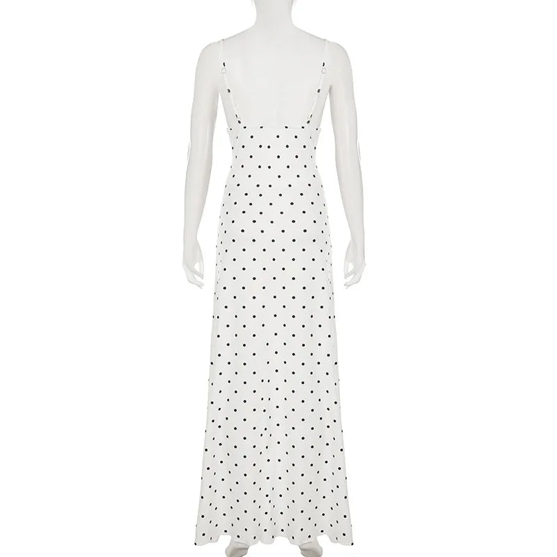 Tossy Spitze V-ausschnitt Patchwork Maxi Kleid Frauen Backless Hohe Taille Schlank Spaghetti Kontrast Party Kleid Weiblichen Frühling Langes Kleid.