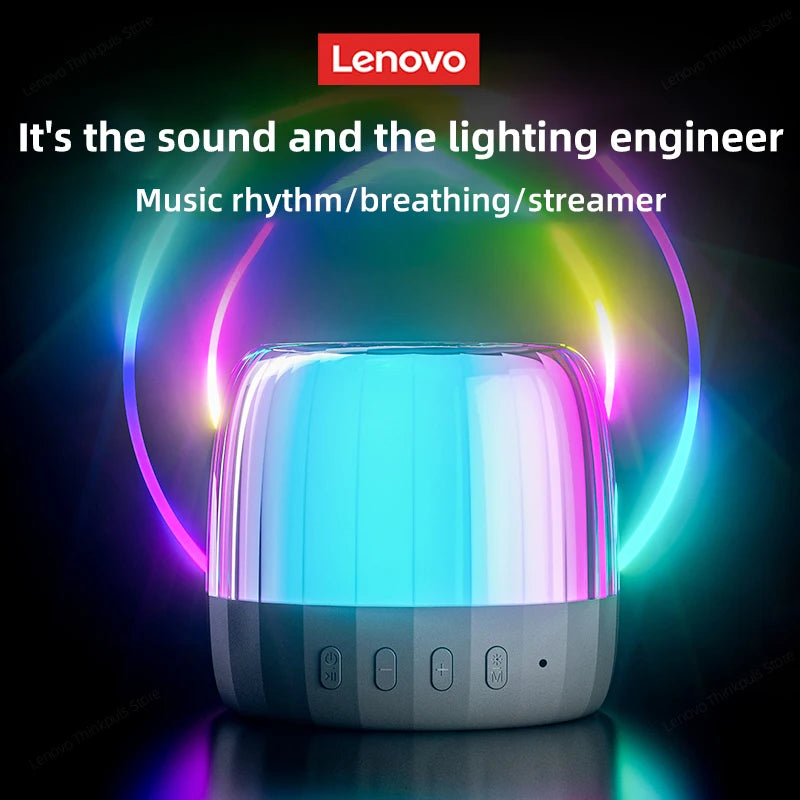 Original Lenovo K3 Plus Wireless Bluetooth Speaker Portable Music Player Cool RGB SoundBox Low Latency HiFi Stereo Loudspeaker.