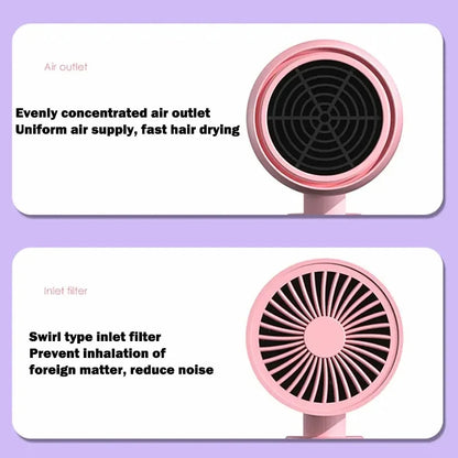 XIAOMI Folding Hairdryer High Power Negative Ion Hair Dryer Home Thermostatic Travel Portable Silent Hair Brush Dryer 2025