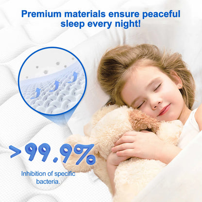 AUTHMIC 7-Zonen-Taschenfederkernmatratze aus Naturlatex-Memory-Schaum, 140 x 200 cm, 90 x 200 cm, orthopädisches Rückenstützbett