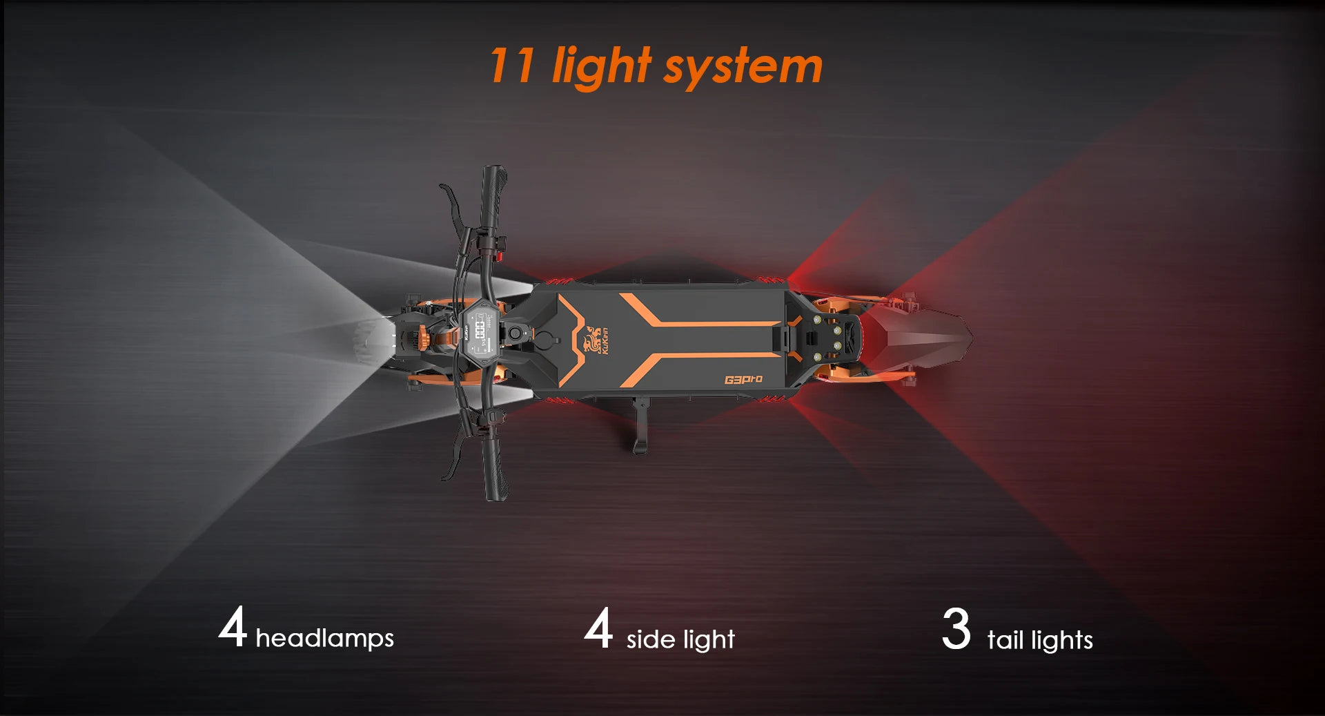 Kukirin G3 Pro Electric Scooter Dual Motor 52V23.4AH Large Battery Fast Off-Road 10 Inch 80km Long Endurance Electric Scooter.