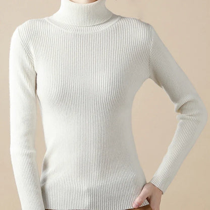 Rollkragenpullover für Damen im Herbst, gestrickt, weiche Pullover, Pullover, grundlegende weiche Pullover für Damen, 2026, Herbst und Winter