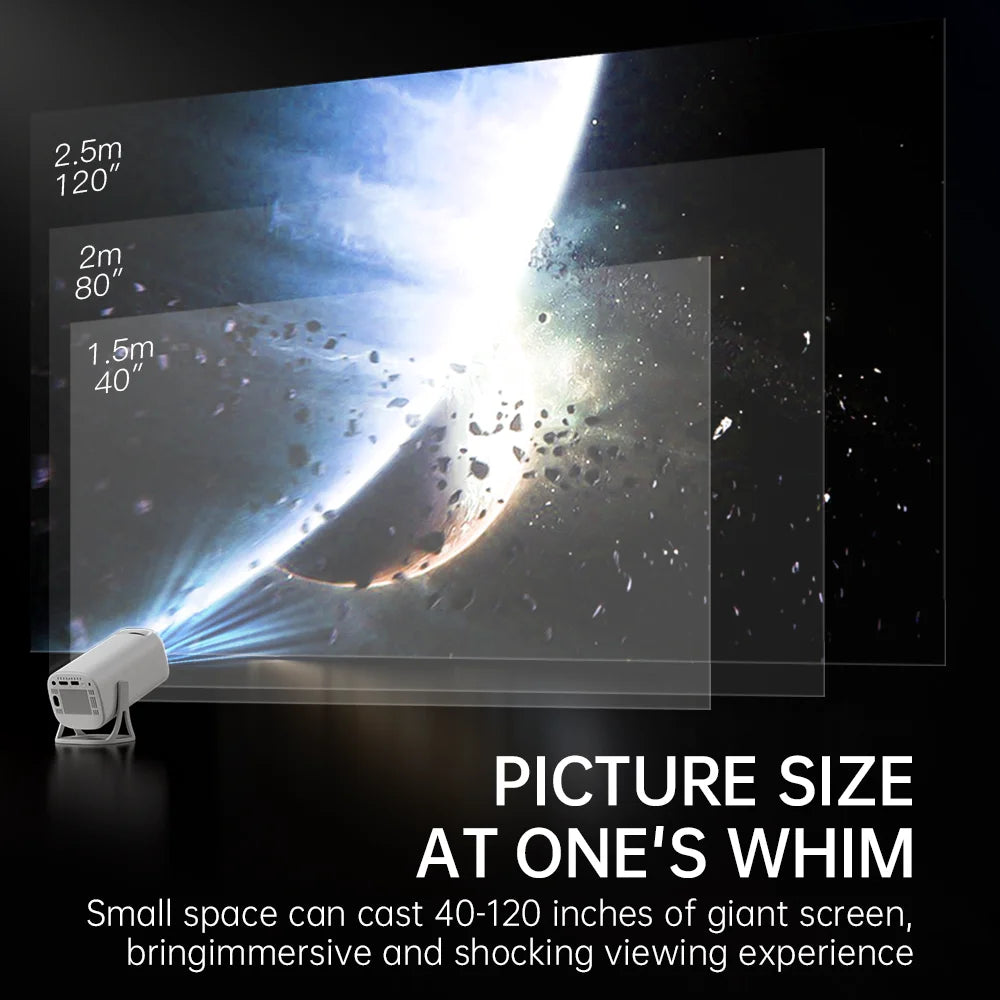 S40MAX Android 11 Gaming Projector 64GB TF Card Wireless Gaming Controller Dual WIFI 1280*720P Home Theater Portable Projector.