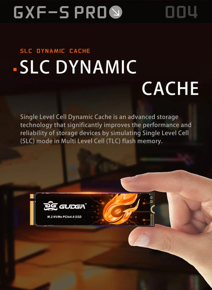 GUDGA-Internal Solid State Hard Drive PCIe 4.0 NVMe M.2 2280 1TB 2TB TLC SSD for PC PS5 Desktop Computer DIY Gamer.