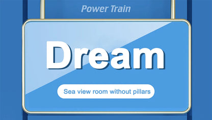 Power Train Seaview Dream MATX ITX Computer Case Panoramic Tempered Glass Side Transparency Without Pillars ATX Desktop Chassis.