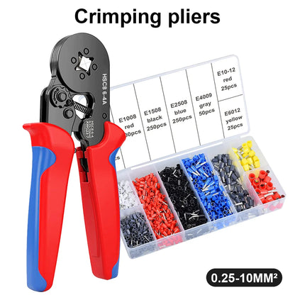 Crimpwerkzeuge HSC8 6-6A Selbsteinstellende Sechskantdraht-Crimpzange für 0,25-6 mm2 (AWG23-10) Reparaturwerkzeug für elektrische Schaltkreise