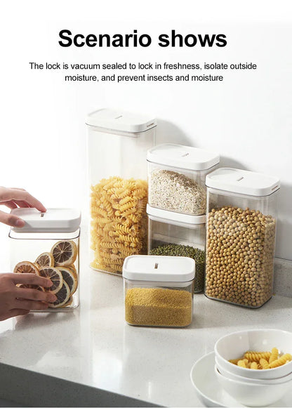 Pasta Storage Box Transparent Plastic Grain Seal Tank Spaghetti Storage Container Moisture-Proof Snack Jar Kitchen Food Tank.