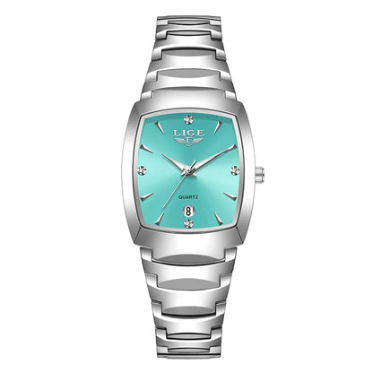 LIGE New Ladies Waterproof Watch Luxury Stainless Steel Women Watches Creative Fashion Original Elegant Quartz Wristwatch Gift