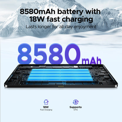 DOOGEE T40 Android Tablet 14 11 ''IPS 2.5K 8GB RAM 512GB ROM Helio G99 8580mAh 18W Charge Face Unlock 7.6mm ultra-thin Tablet.