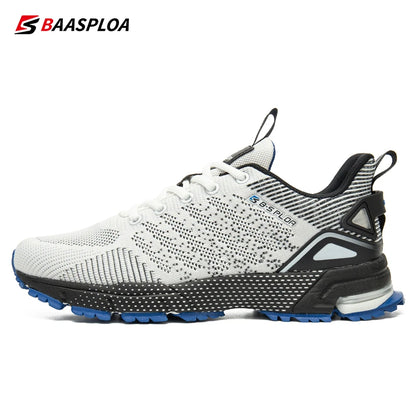 Baasploa Men Running Shoes Lightweight Sport Shoes for Men Mesh Breathable Casual Sneakers Non-Slip Outdoor New Arrival