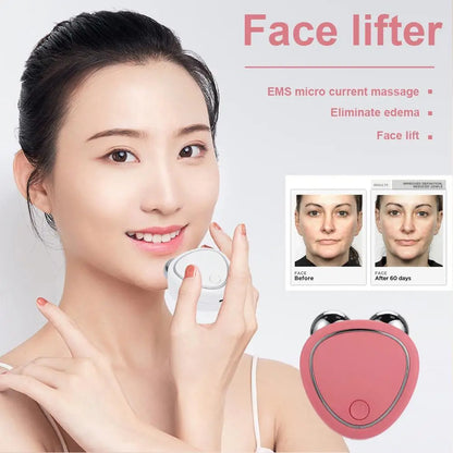 EMS Face Lift Massager Machine Roller Microcurrent Facial Device Beauty Instrument Rejuvenation Tighten Skin Face Sculpting Tool.