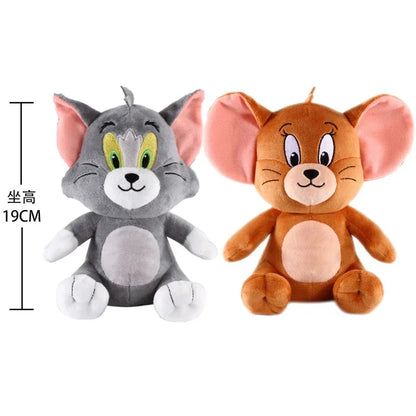 New Classic 19cm Tom and Jerry Plushies - Ideal Gift for Movie Fans and Kids Movie Series Stuffed Animal Collectors.
