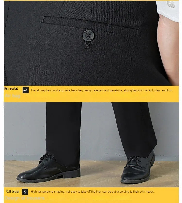 Big Fat Tall Men Clothing Men Dress Pants Extra Long Length Black Trouser Male Slim Plus Large Size Clothes 190cm 120cm 200 Cm.