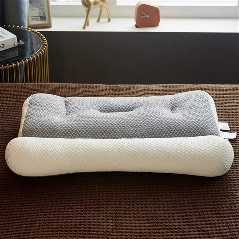 Orthopedic Reverse Traction Pillow Protects Cervical Vertebra and Helps Sleep Single Neck Pillow Can Be Machine Washable 48X74cm.